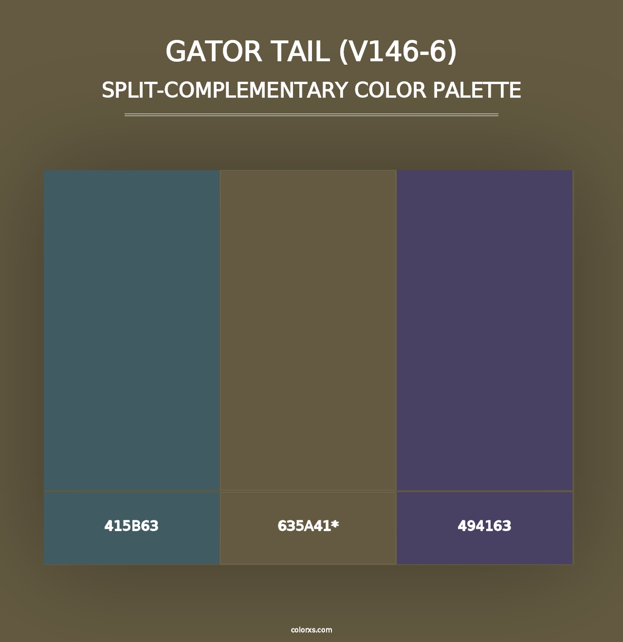 Gator Tail (V146-6) - Split-Complementary Color Palette