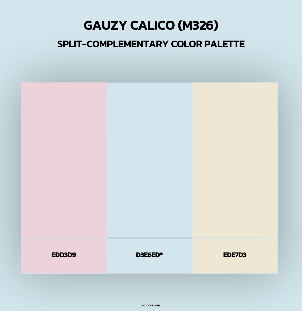 Gauzy Calico (M326) - Split-Complementary Color Palette