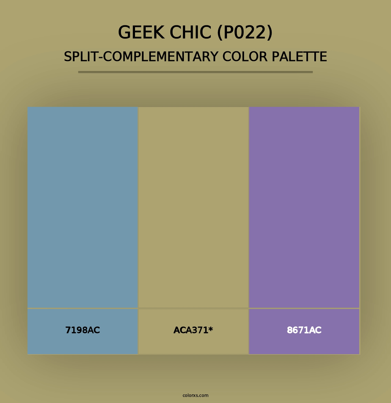 Geek Chic (P022) - Split-Complementary Color Palette