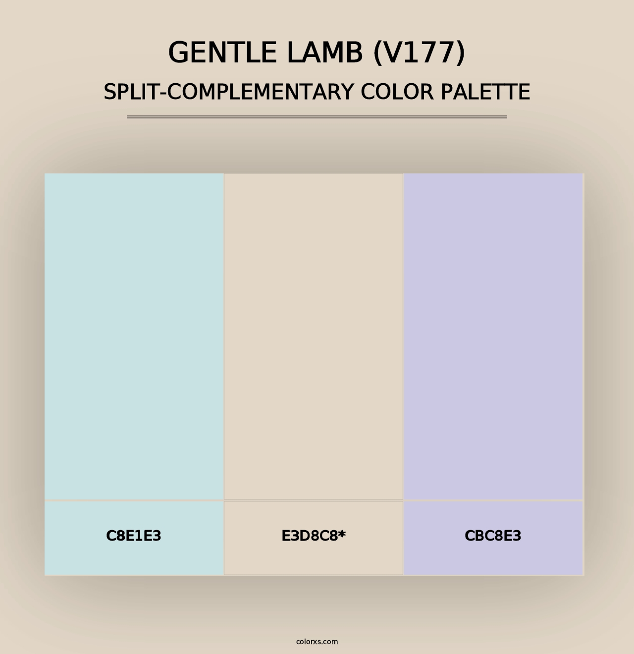 Gentle Lamb (V177) - Split-Complementary Color Palette