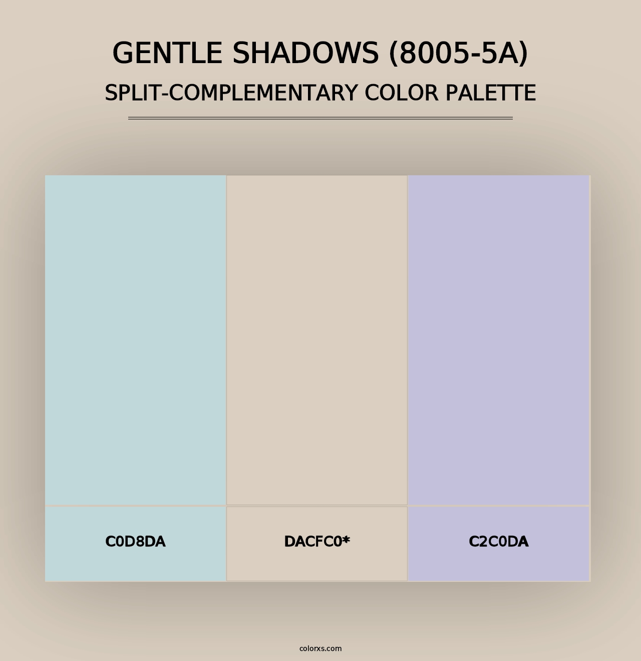 Gentle Shadows (8005-5A) - Split-Complementary Color Palette