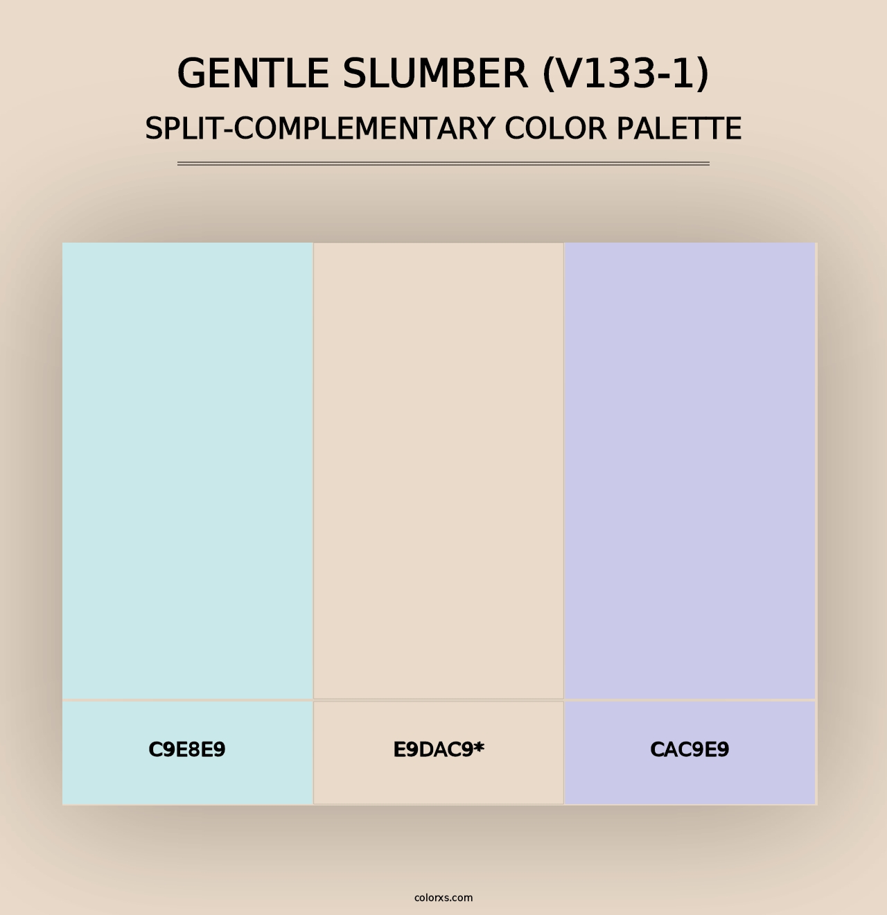 Gentle Slumber (V133-1) - Split-Complementary Color Palette