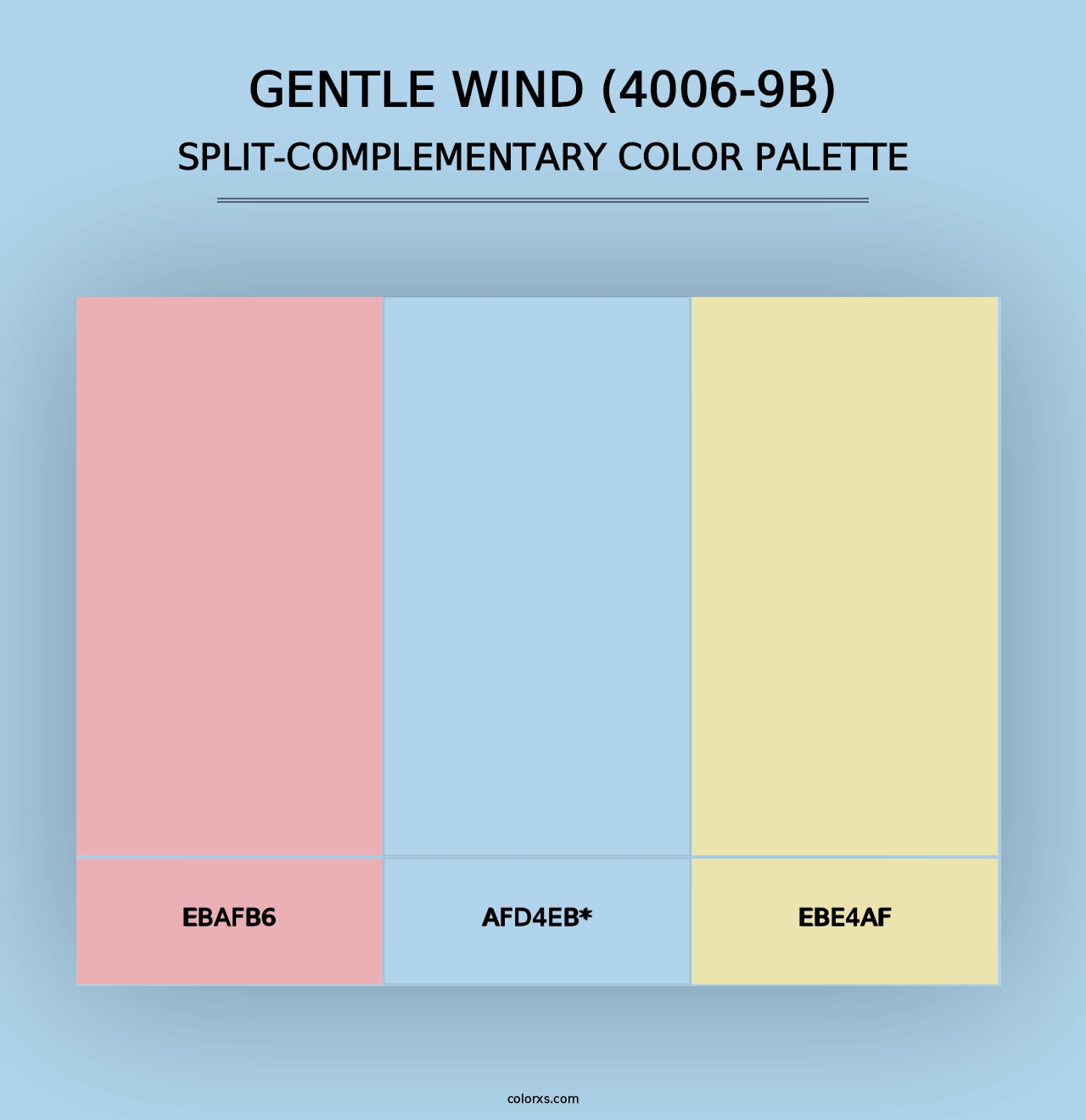 Gentle Wind (4006-9B) - Split-Complementary Color Palette