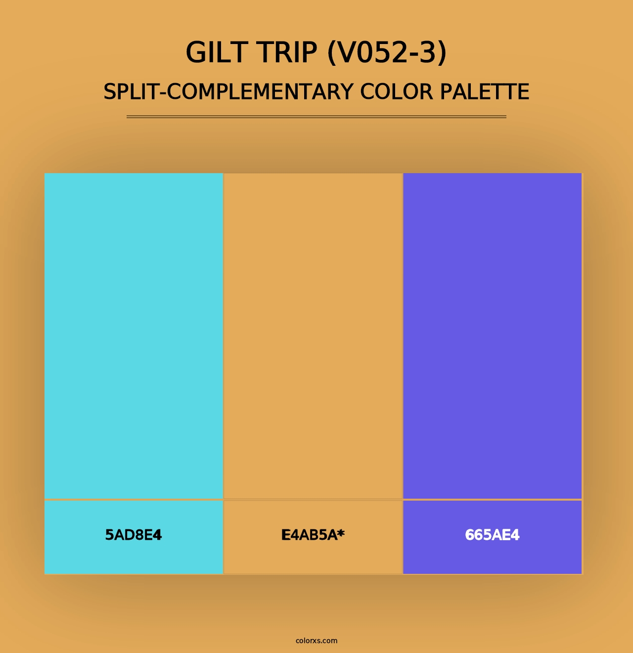 Gilt Trip (V052-3) - Split-Complementary Color Palette