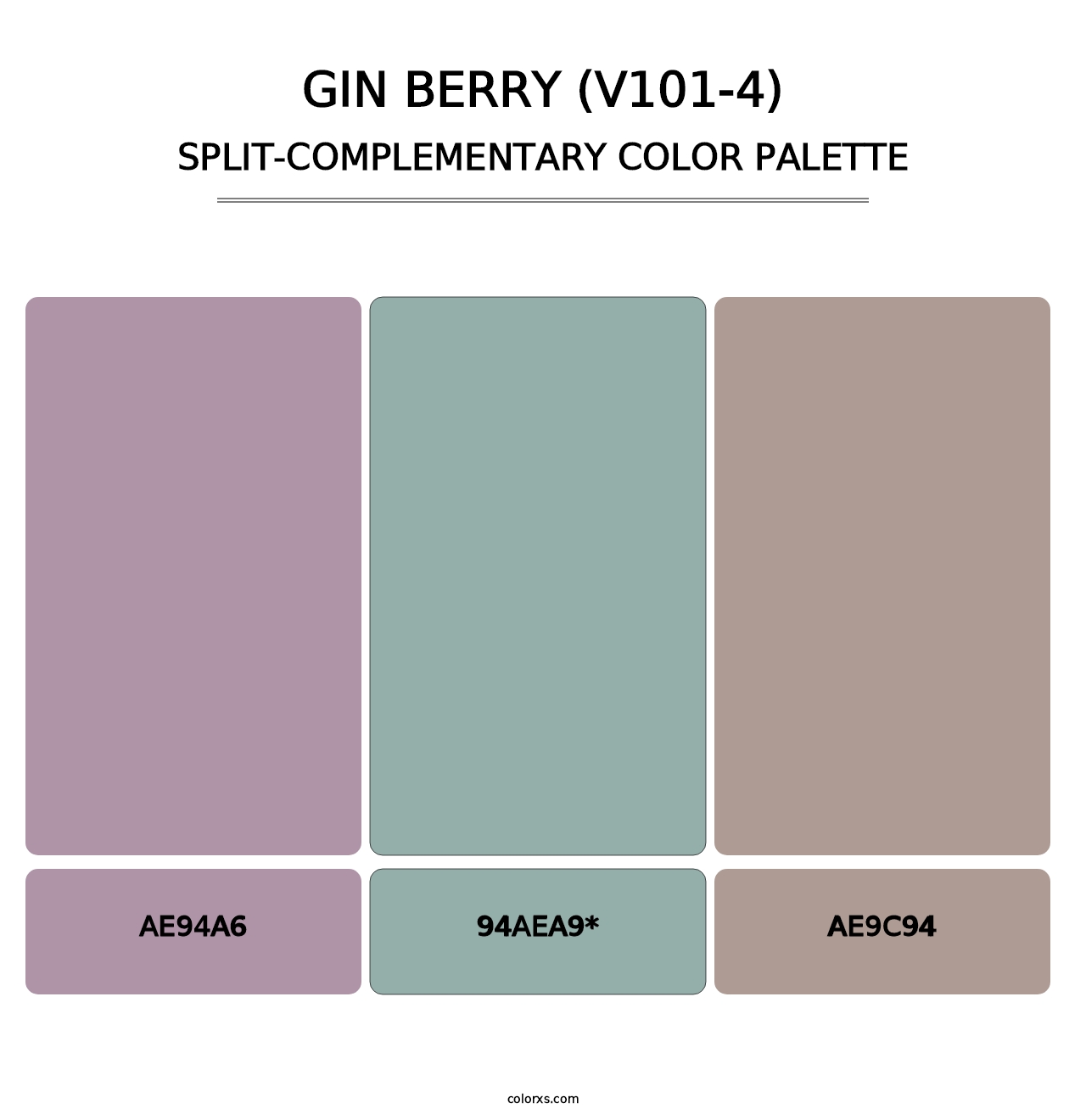 Gin Berry (V101-4) - Split-Complementary Color Palette