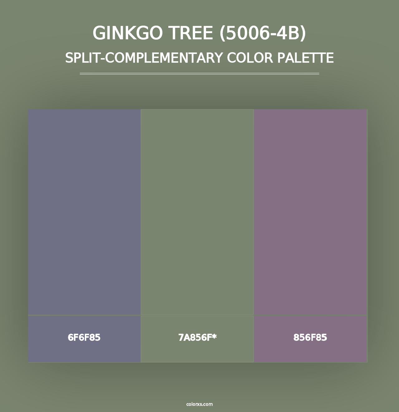 Ginkgo Tree (5006-4B) - Split-Complementary Color Palette