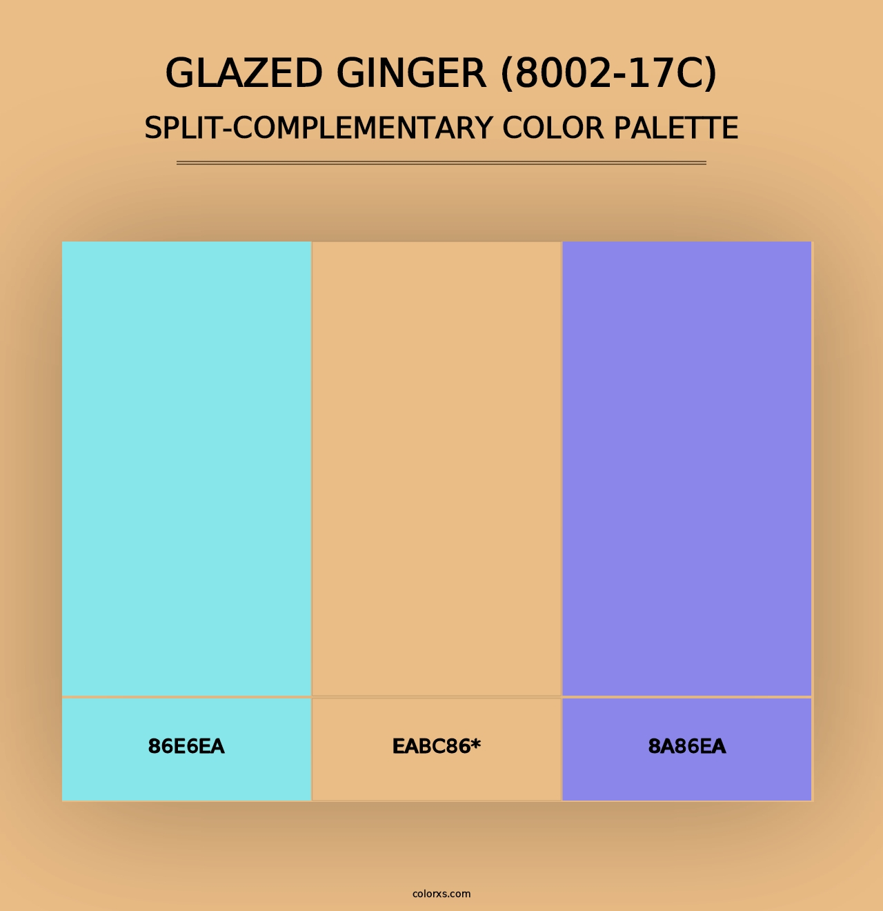 Glazed Ginger (8002-17C) - Split-Complementary Color Palette