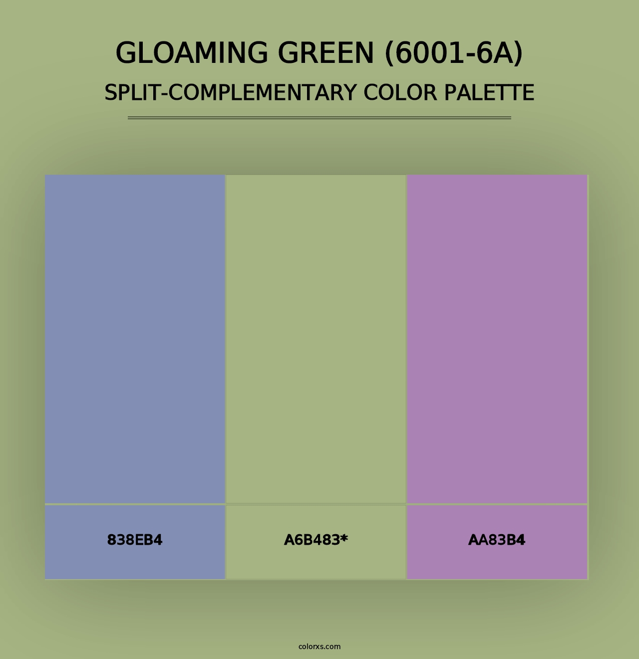 Gloaming Green (6001-6A) - Split-Complementary Color Palette