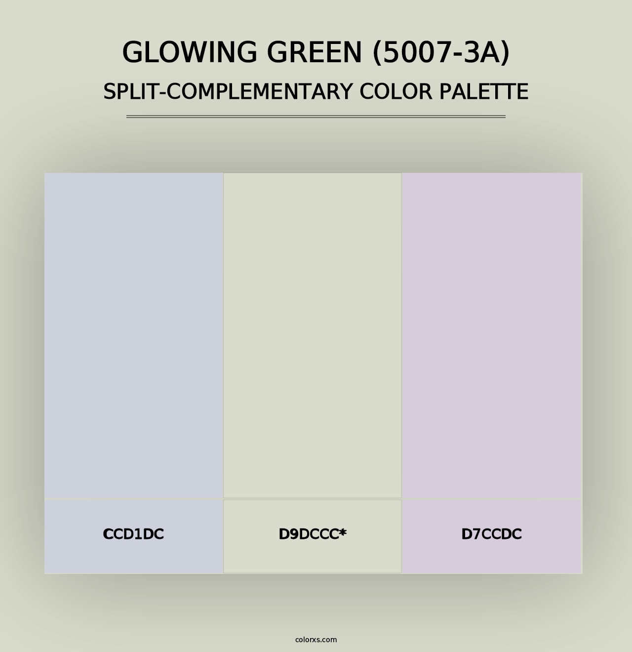 Glowing Green (5007-3A) - Split-Complementary Color Palette