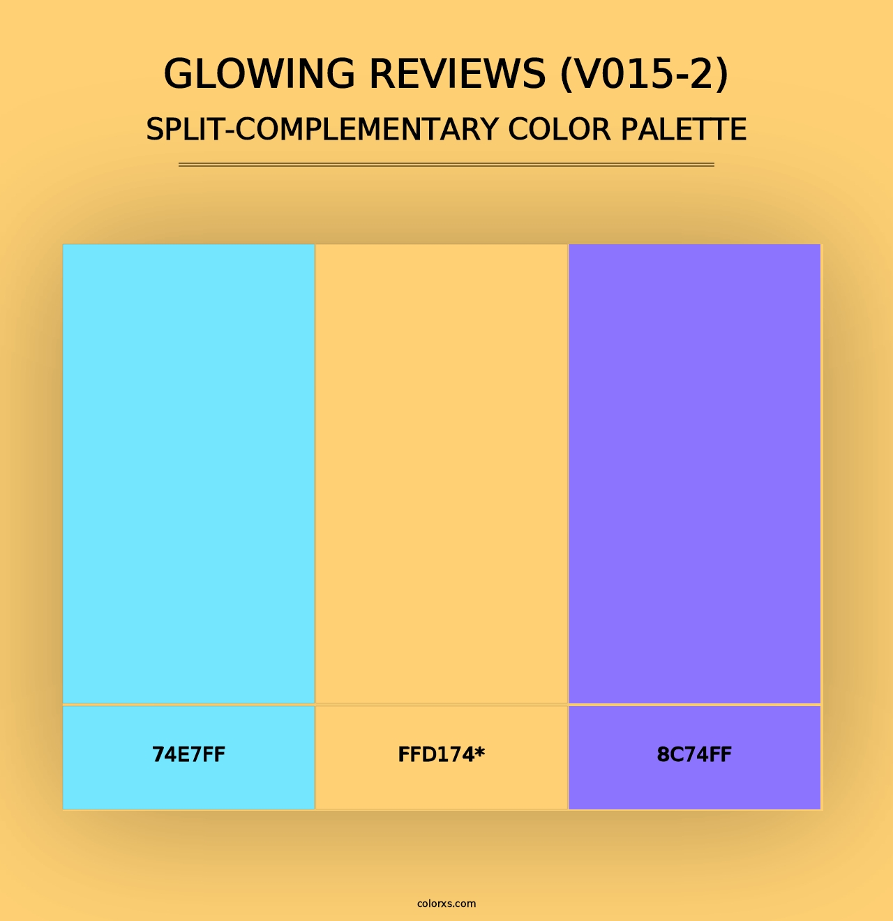 Glowing Reviews (V015-2) - Split-Complementary Color Palette