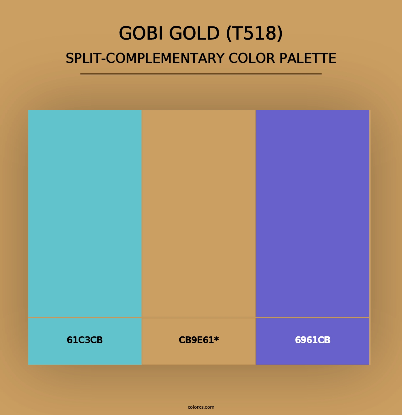 Gobi Gold (T518) - Split-Complementary Color Palette