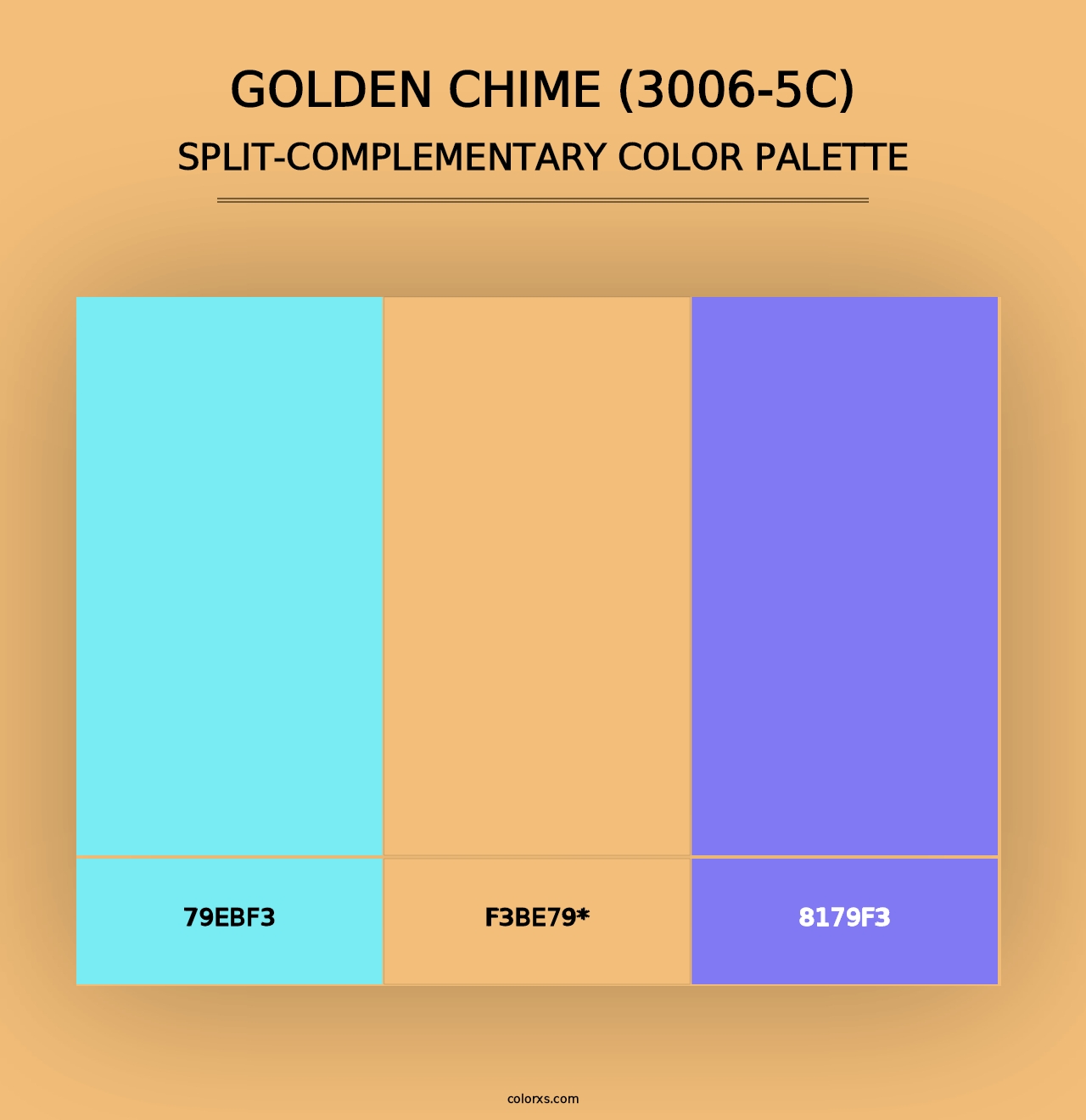 Golden Chime (3006-5C) - Split-Complementary Color Palette