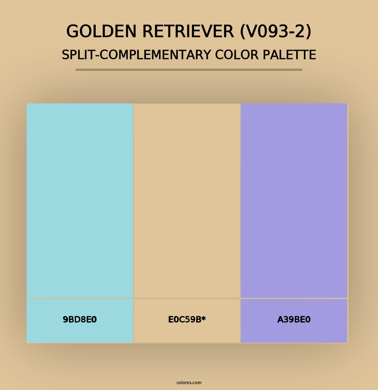 Golden Retriever (V093-2) - Split-Complementary Color Palette