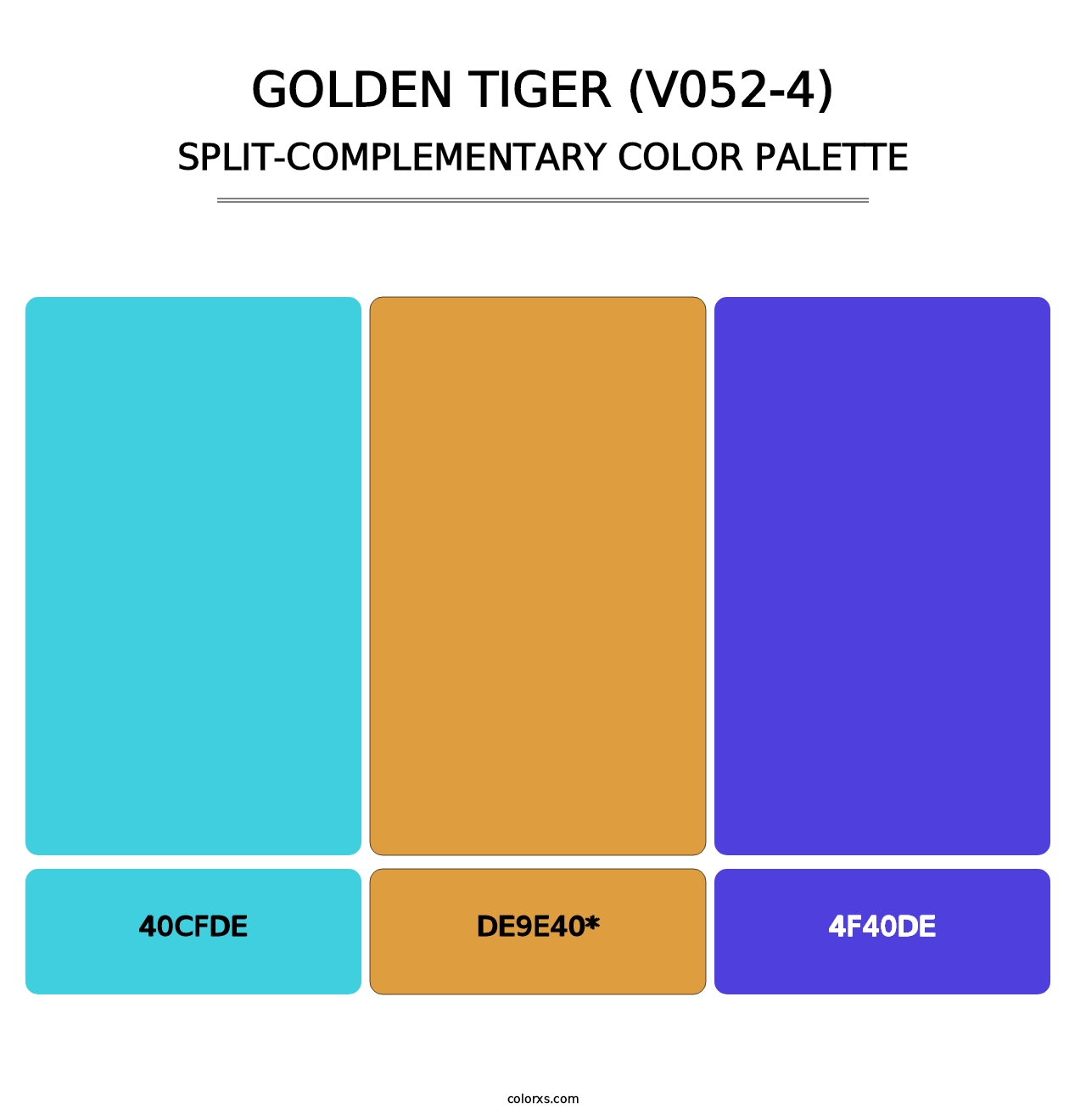 Golden Tiger (V052-4) - Split-Complementary Color Palette