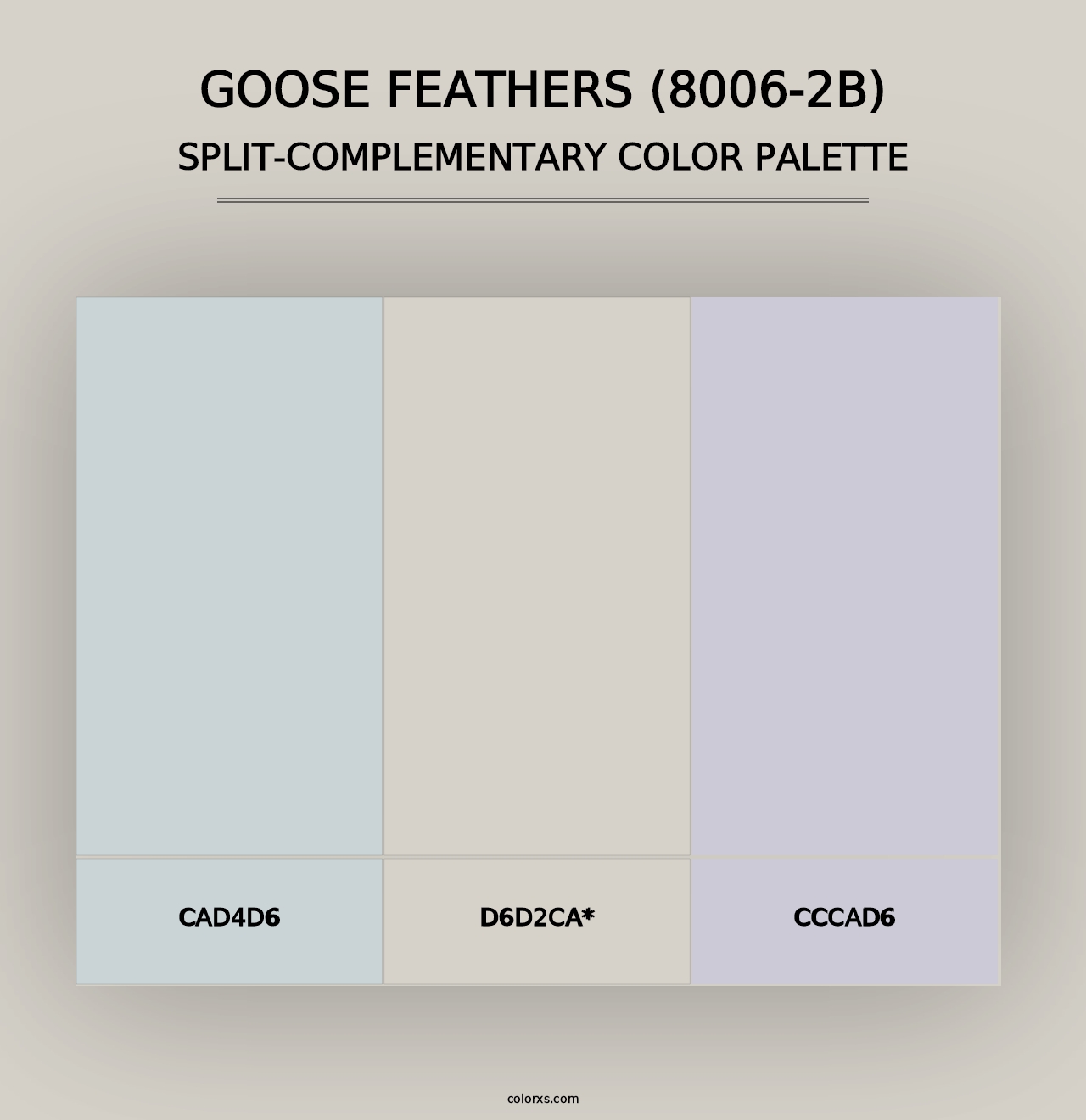 Goose Feathers (8006-2B) - Split-Complementary Color Palette