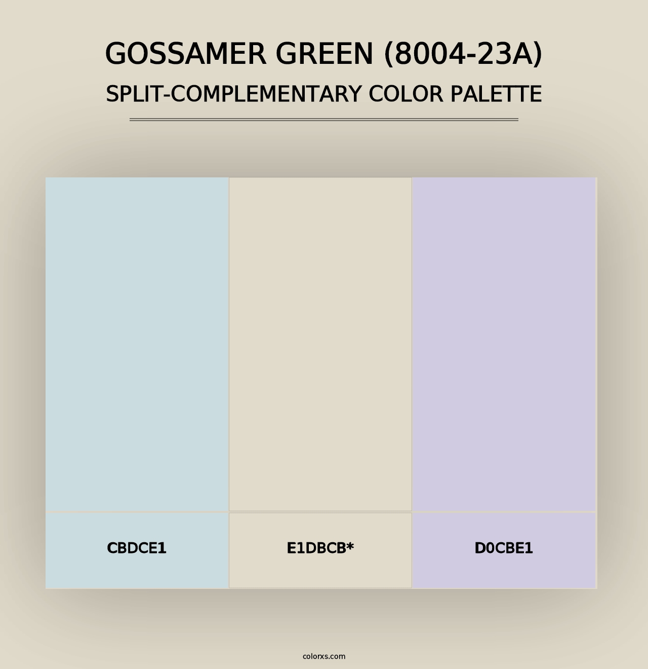 Gossamer Green (8004-23A) - Split-Complementary Color Palette