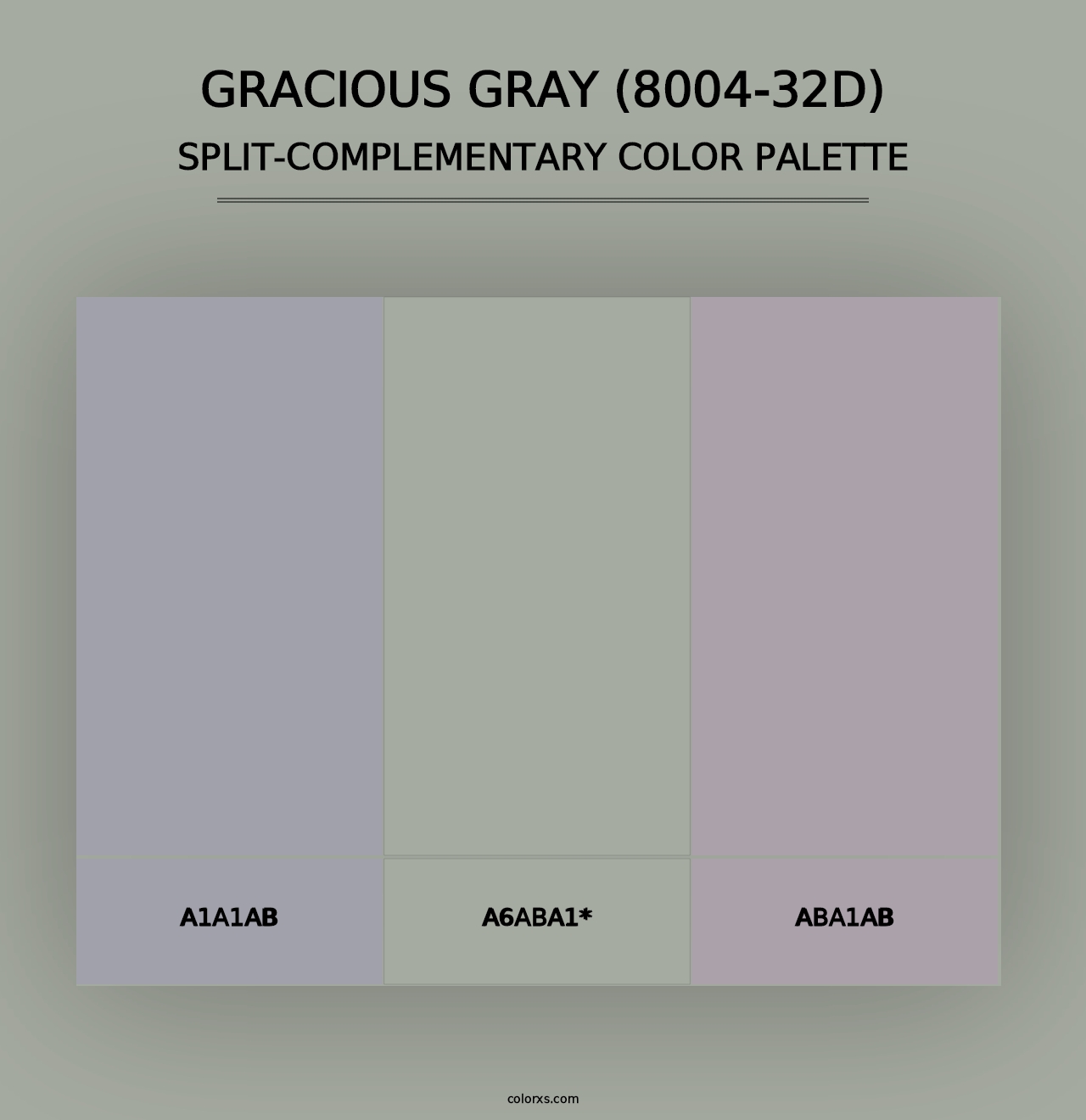 Gracious Gray (8004-32D) - Split-Complementary Color Palette