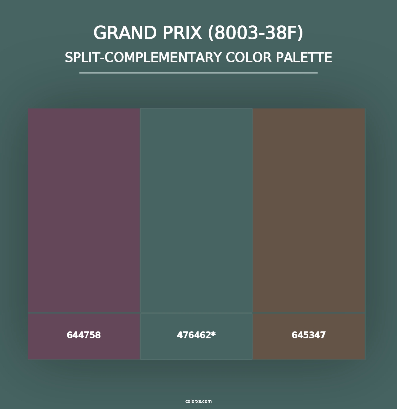 Grand Prix (8003-38F) - Split-Complementary Color Palette