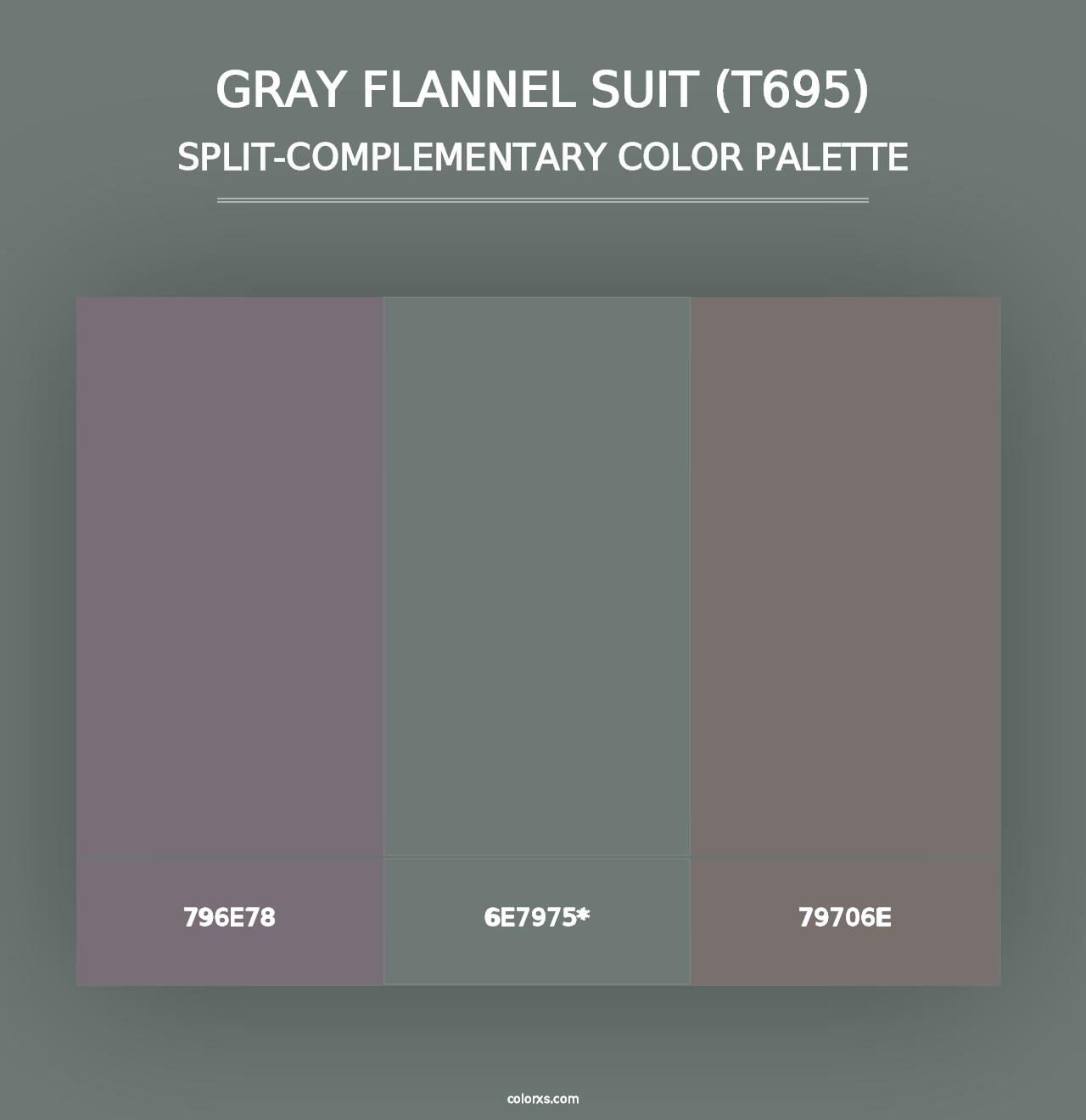 Gray Flannel Suit (T695) - Split-Complementary Color Palette