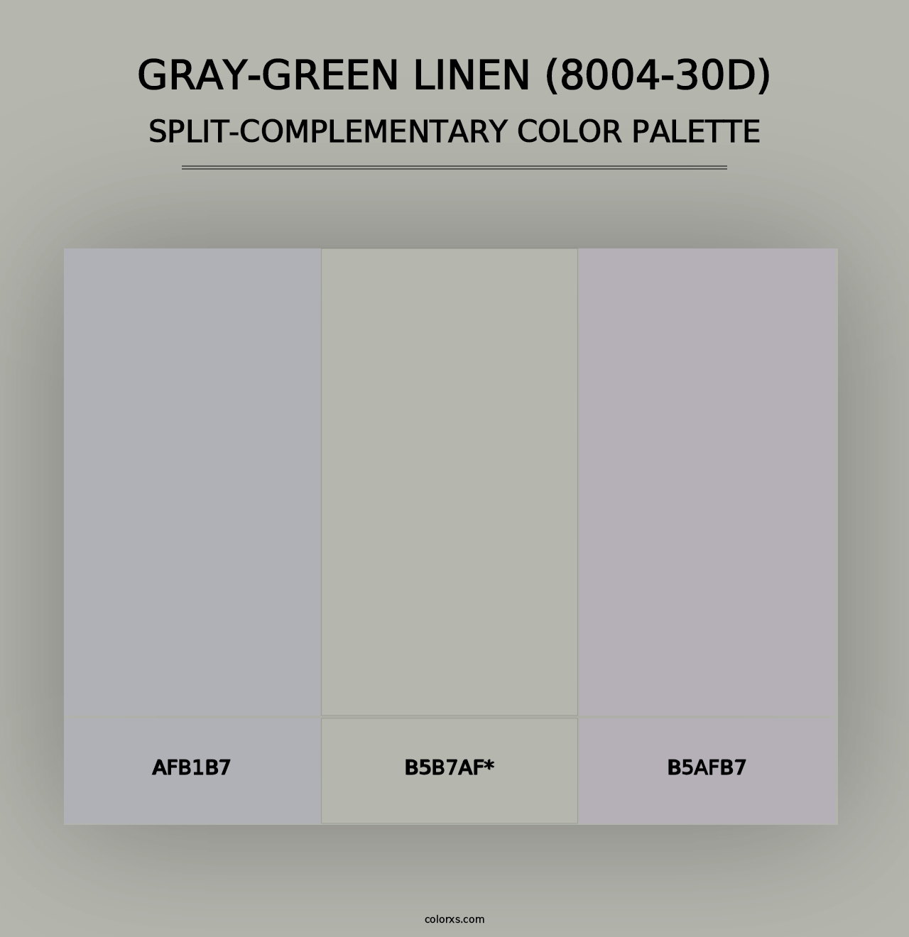 Gray-Green Linen (8004-30D) - Split-Complementary Color Palette