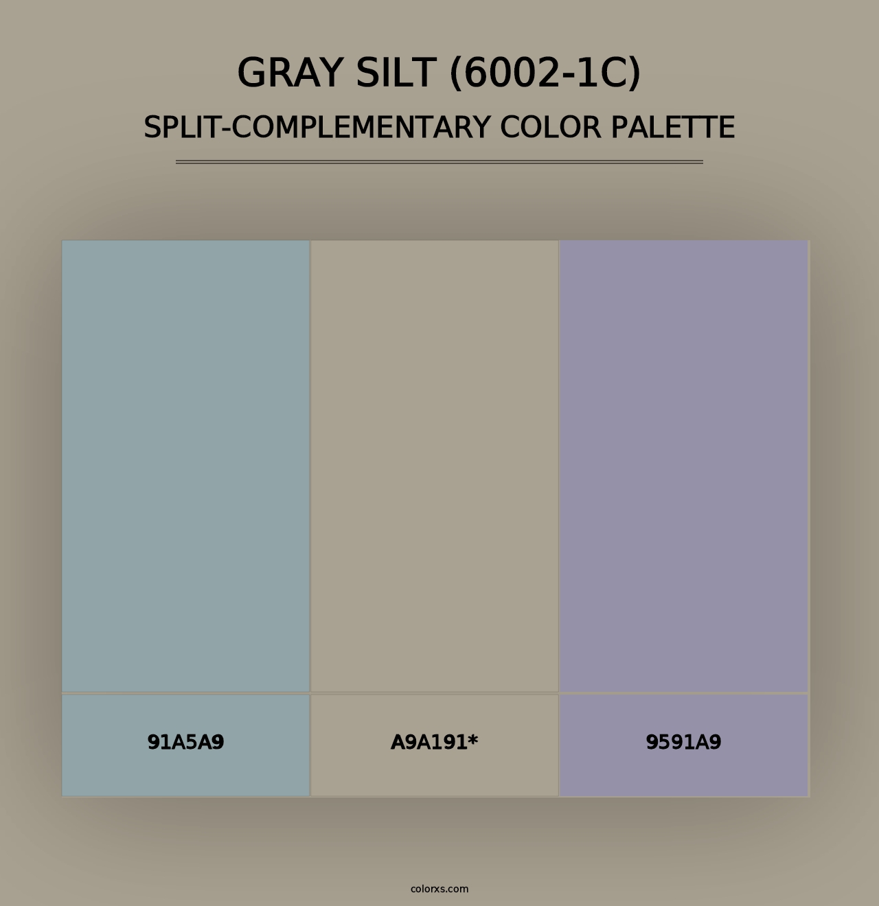 Gray Silt (6002-1C) - Split-Complementary Color Palette