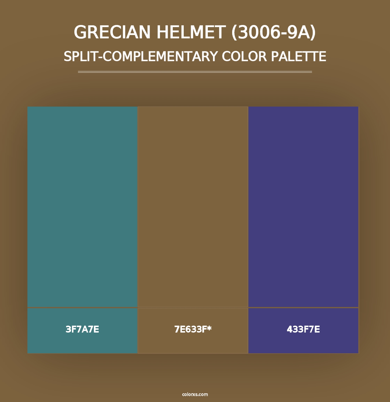 Grecian Helmet (3006-9A) - Split-Complementary Color Palette