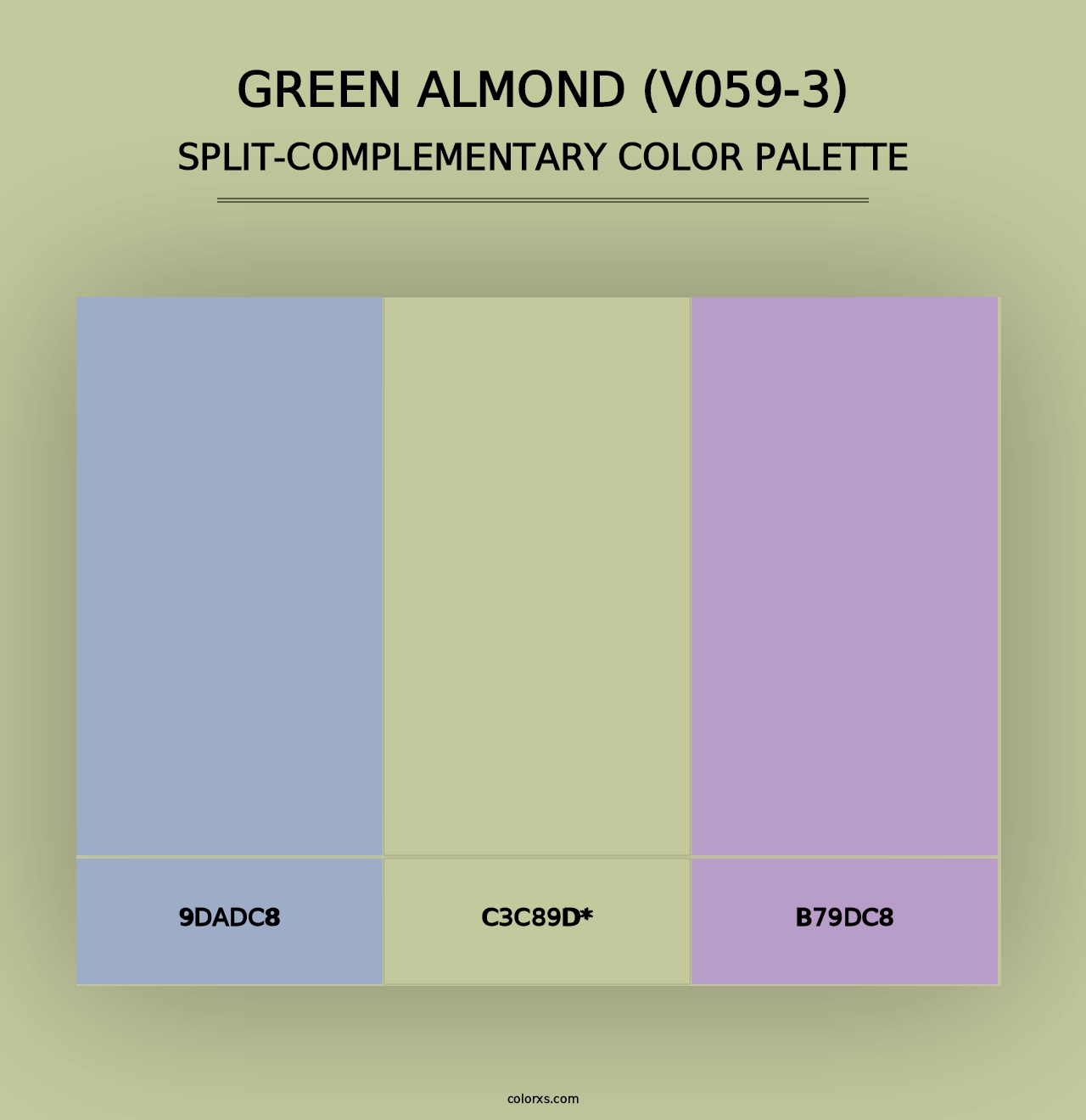 Green Almond (V059-3) - Split-Complementary Color Palette