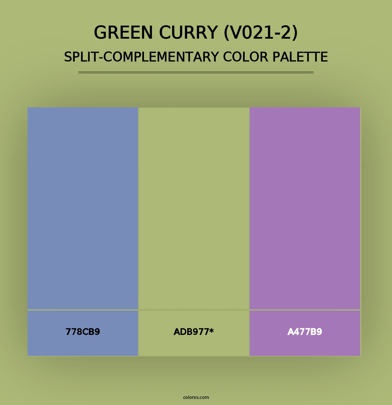 Green Curry (V021-2) - Split-Complementary Color Palette