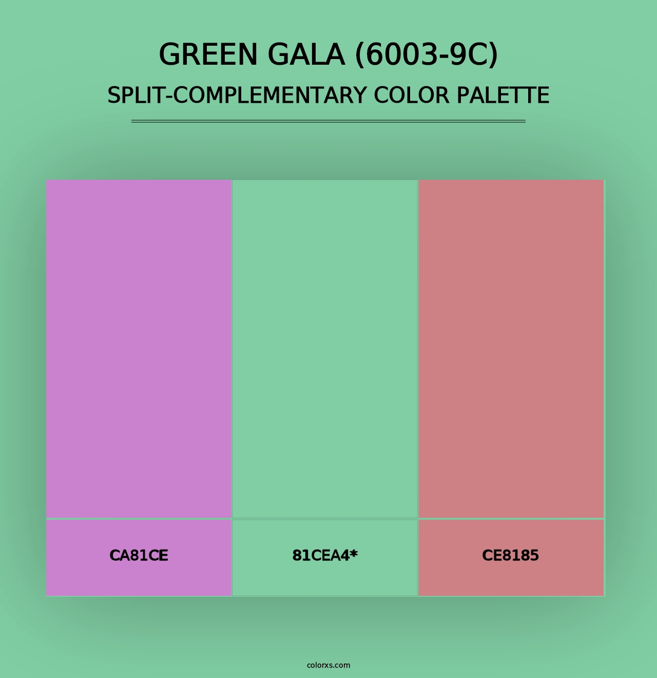 Green Gala (6003-9C) - Split-Complementary Color Palette