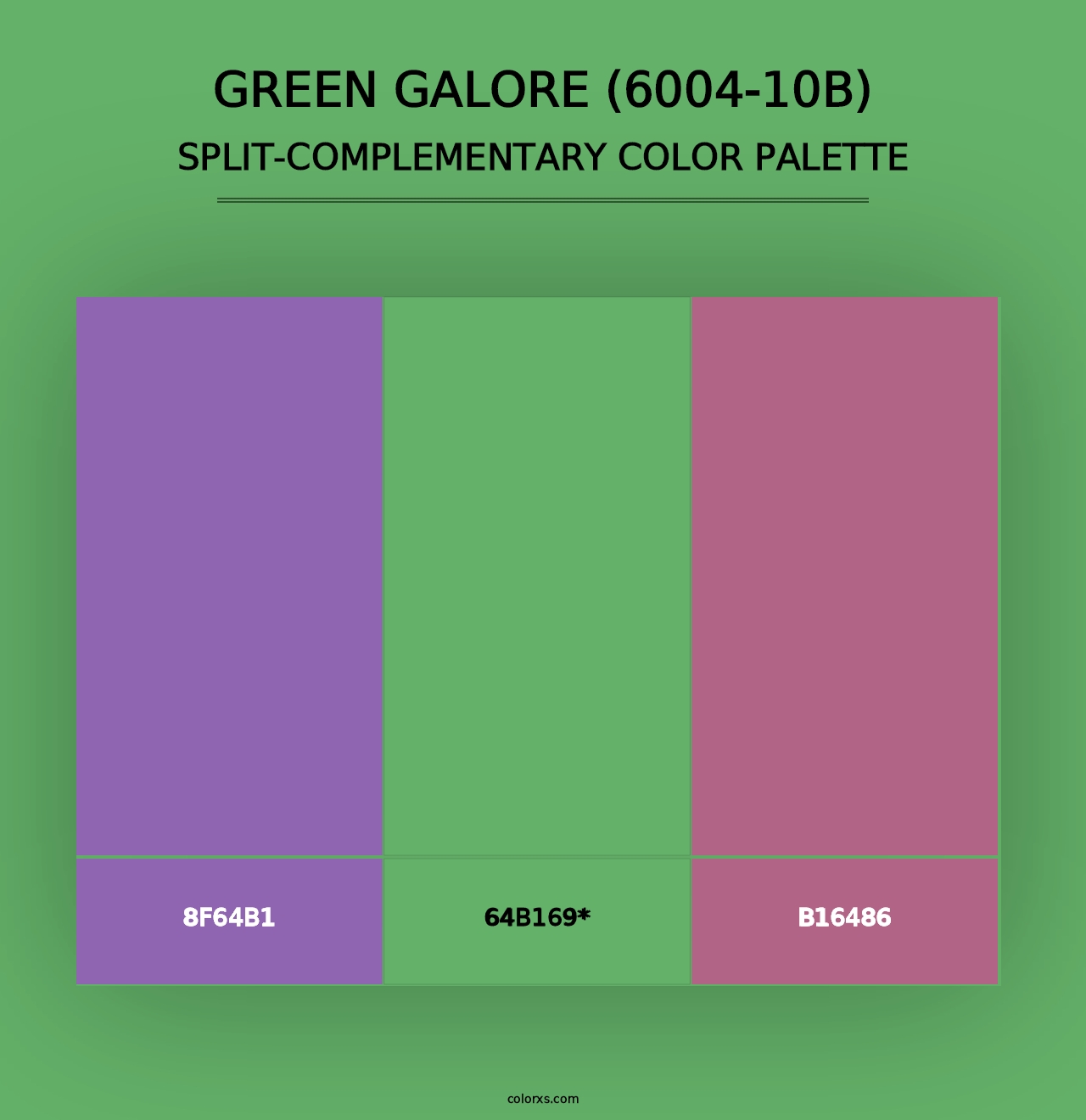 Green Galore (6004-10B) - Split-Complementary Color Palette