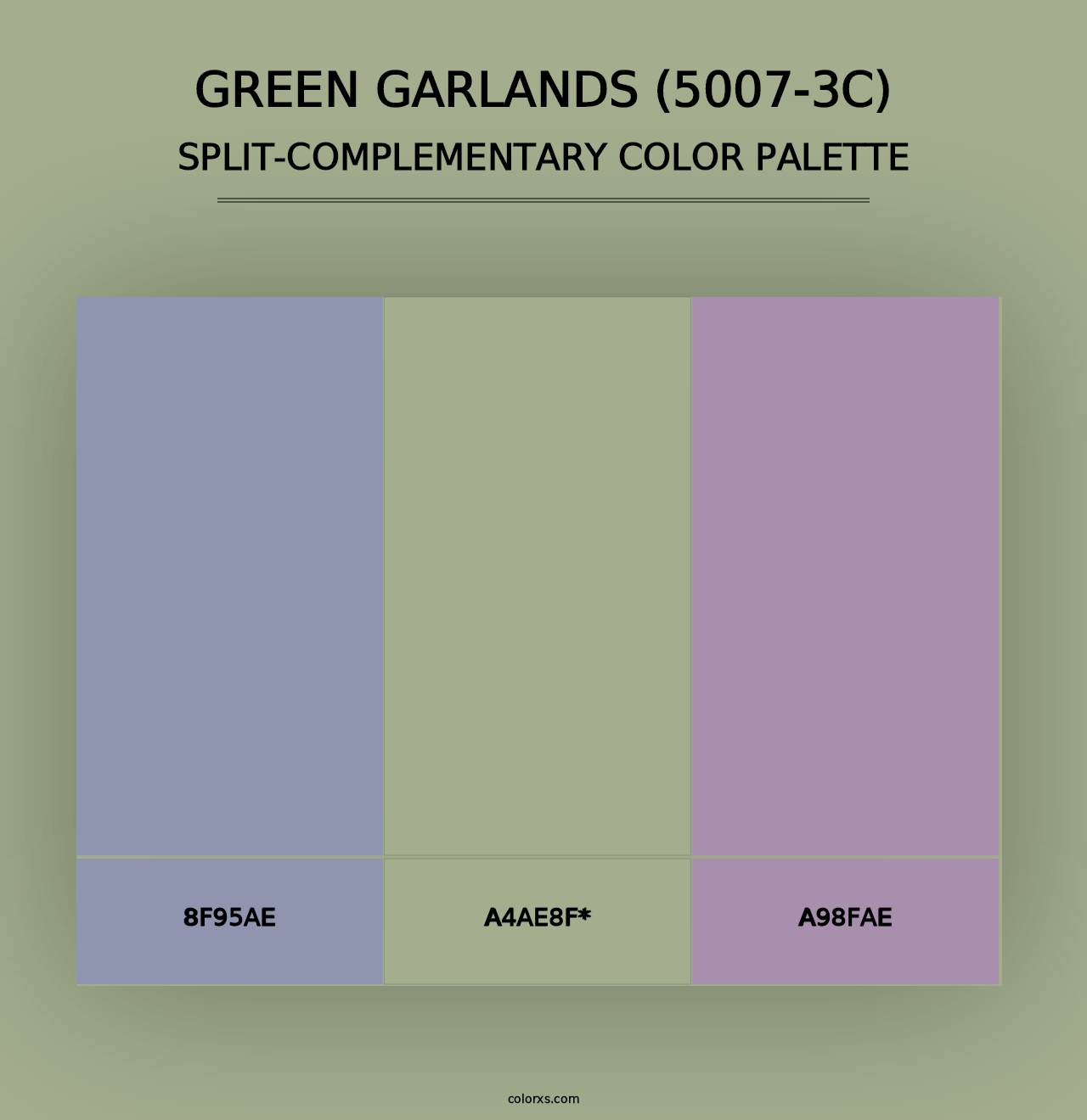 Green Garlands (5007-3C) - Split-Complementary Color Palette