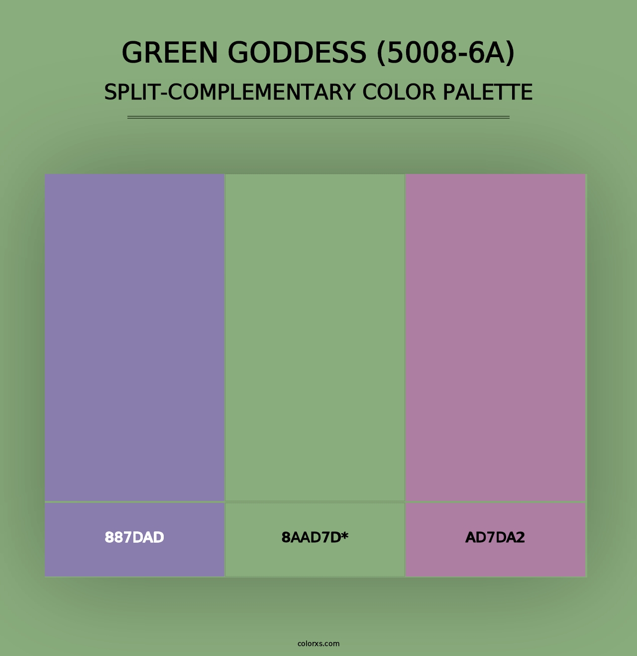 Green Goddess (5008-6A) - Split-Complementary Color Palette