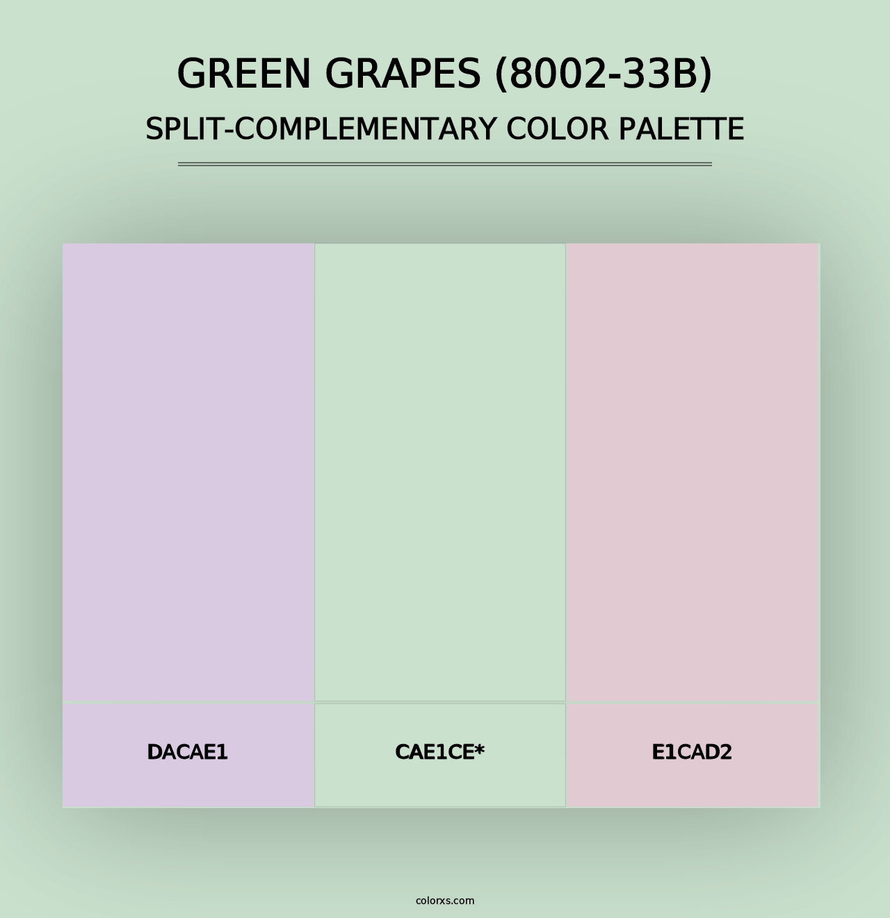 Green Grapes (8002-33B) - Split-Complementary Color Palette