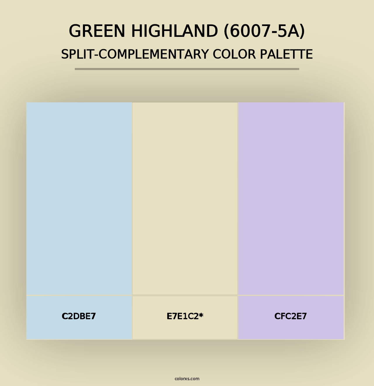 Green Highland (6007-5A) - Split-Complementary Color Palette