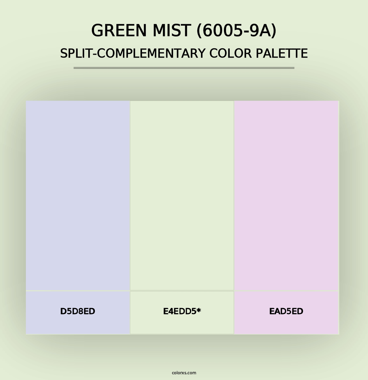 Green Mist (6005-9A) - Split-Complementary Color Palette