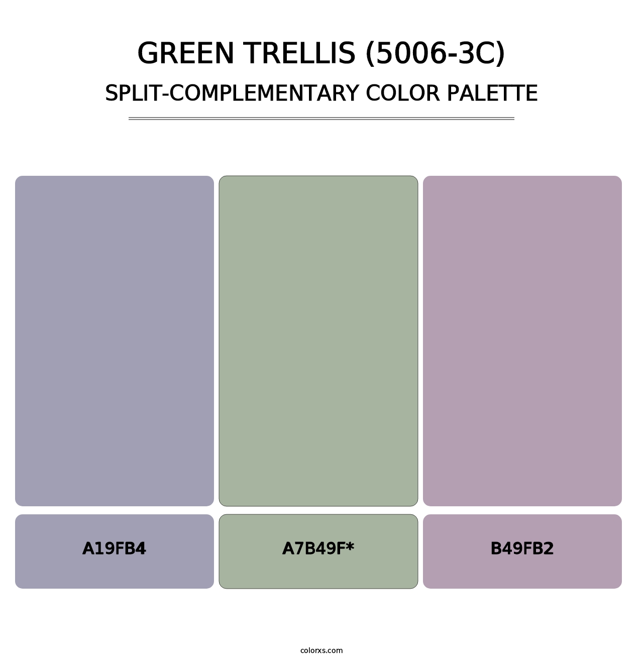 Green Trellis (5006-3C) - Split-Complementary Color Palette