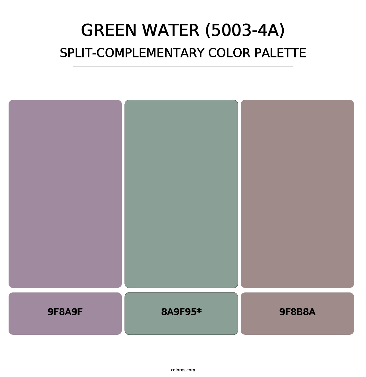 Green Water (5003-4A) - Split-Complementary Color Palette