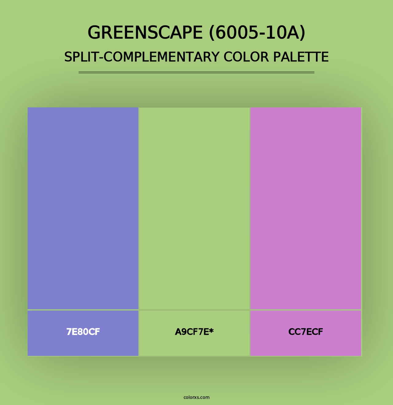 Greenscape (6005-10A) - Split-Complementary Color Palette