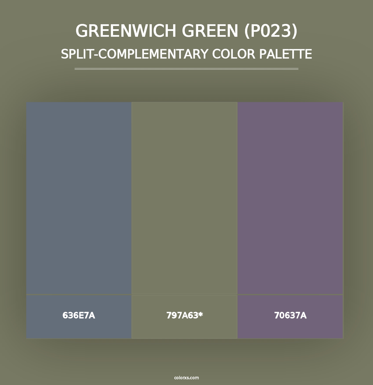 Greenwich Green (P023) - Split-Complementary Color Palette