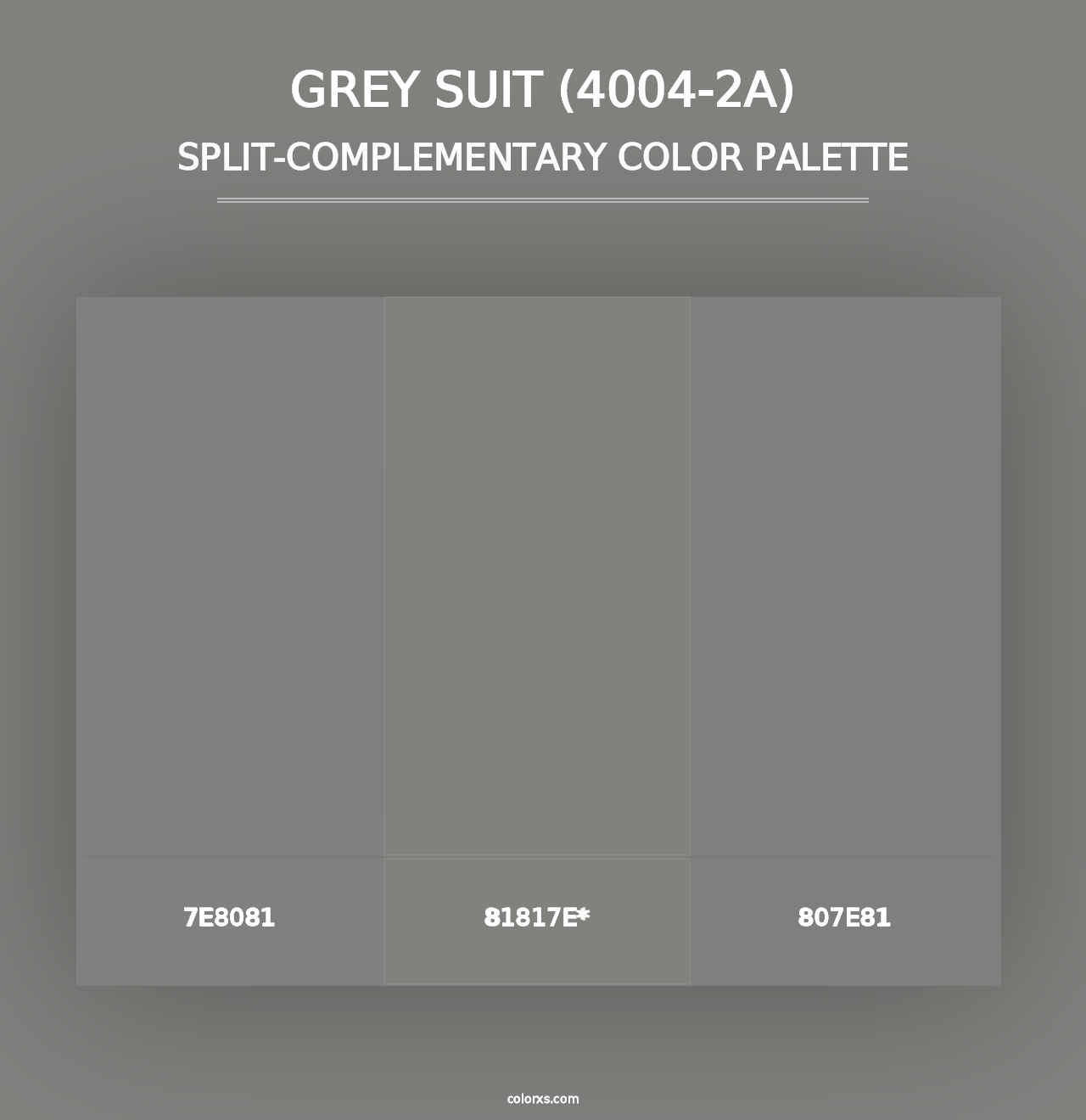 Grey Suit (4004-2A) - Split-Complementary Color Palette