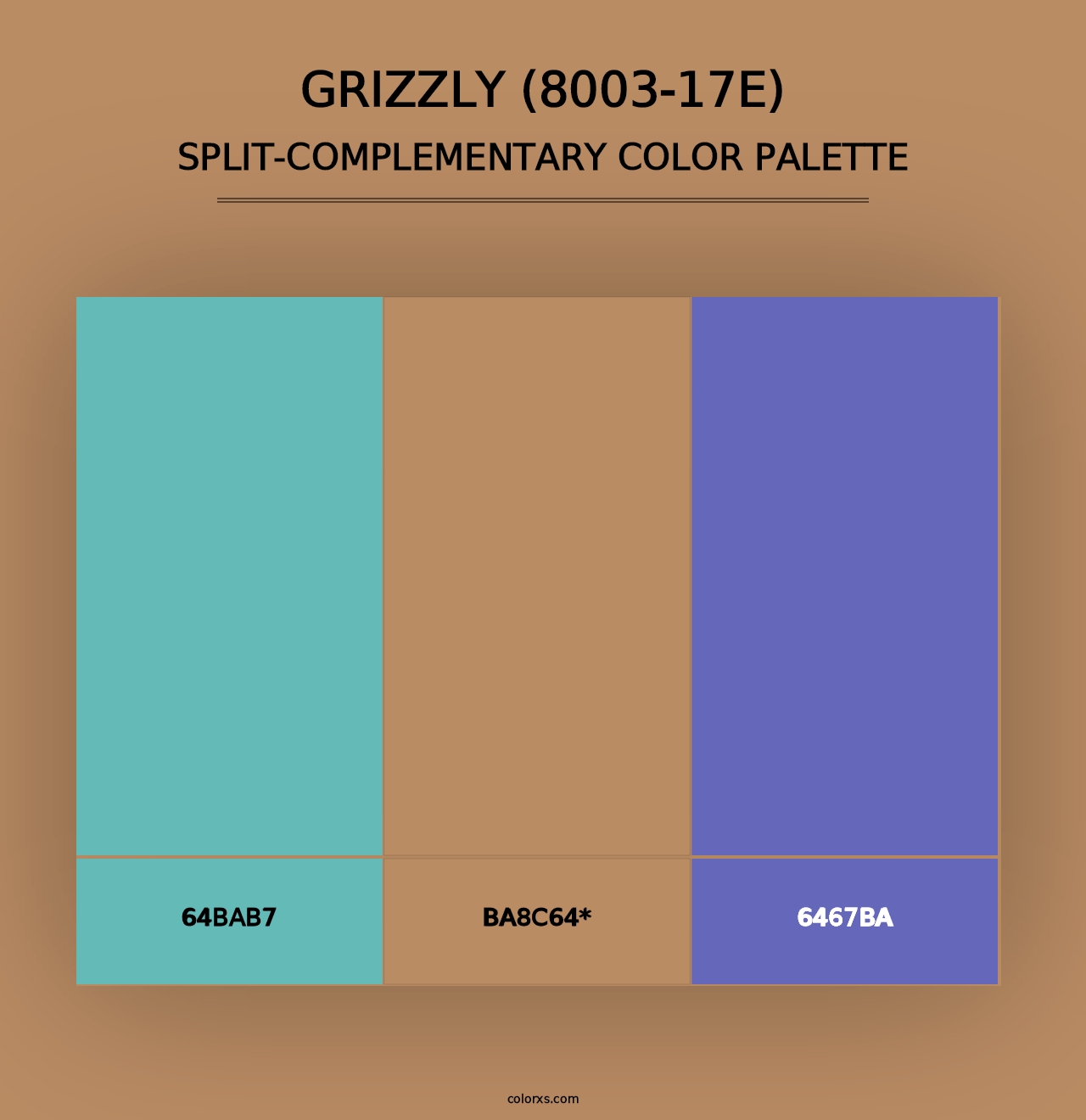 Grizzly (8003-17E) - Split-Complementary Color Palette