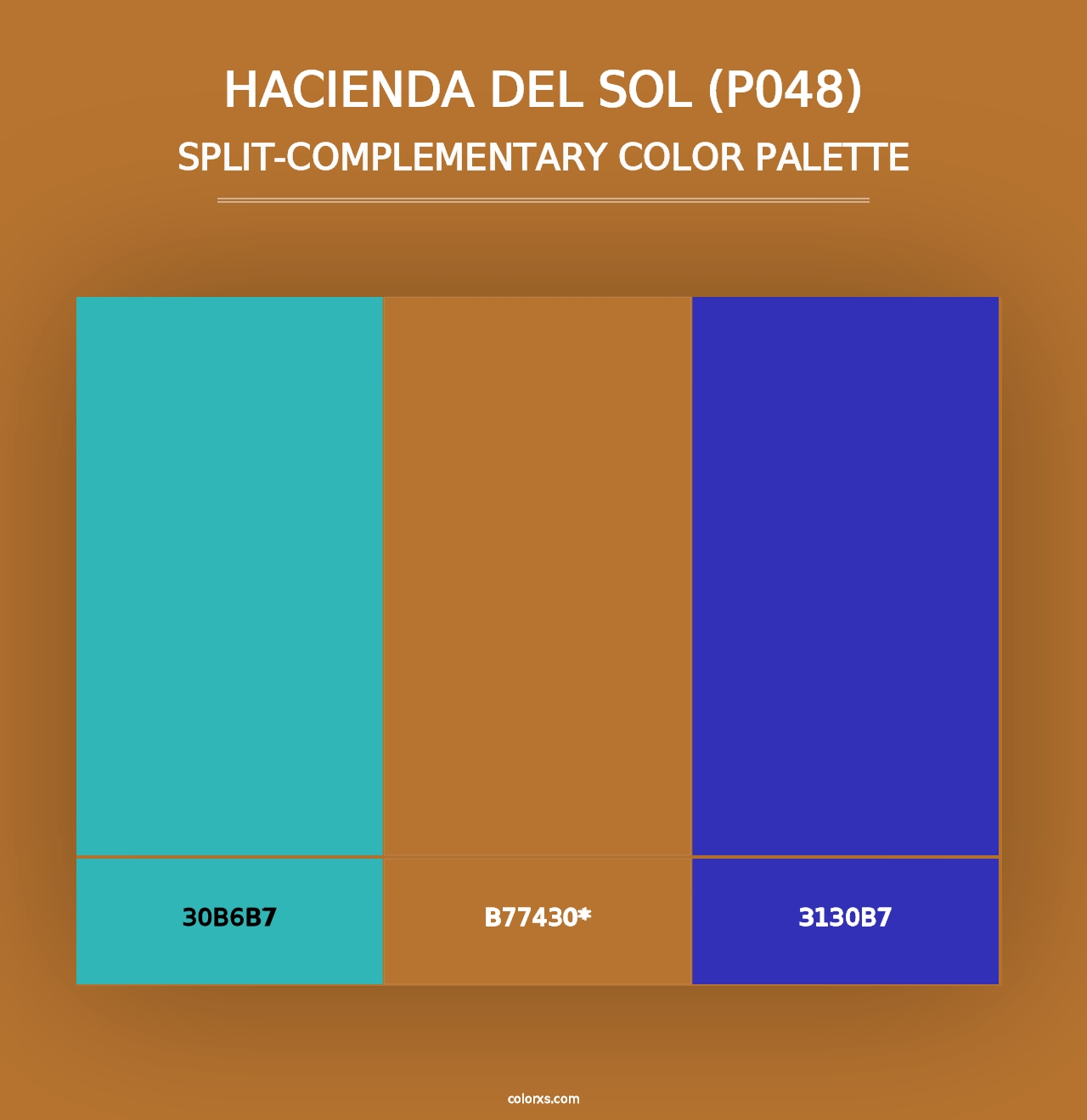 Hacienda del Sol (P048) - Split-Complementary Color Palette