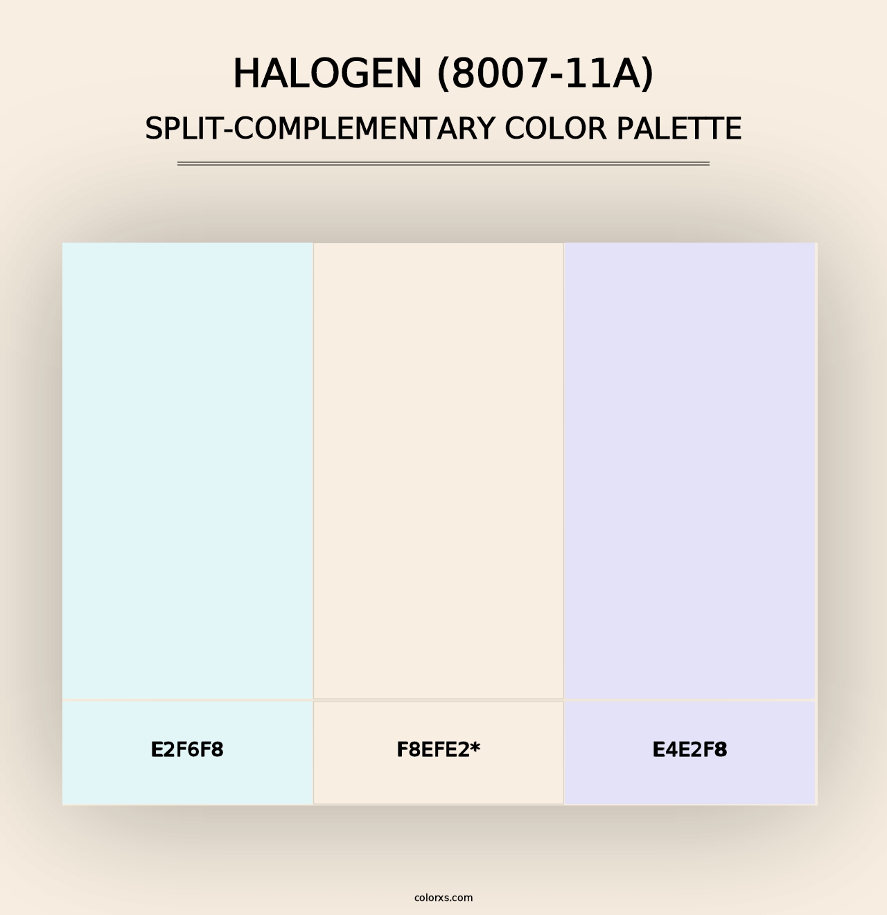 Halogen (8007-11A) - Split-Complementary Color Palette