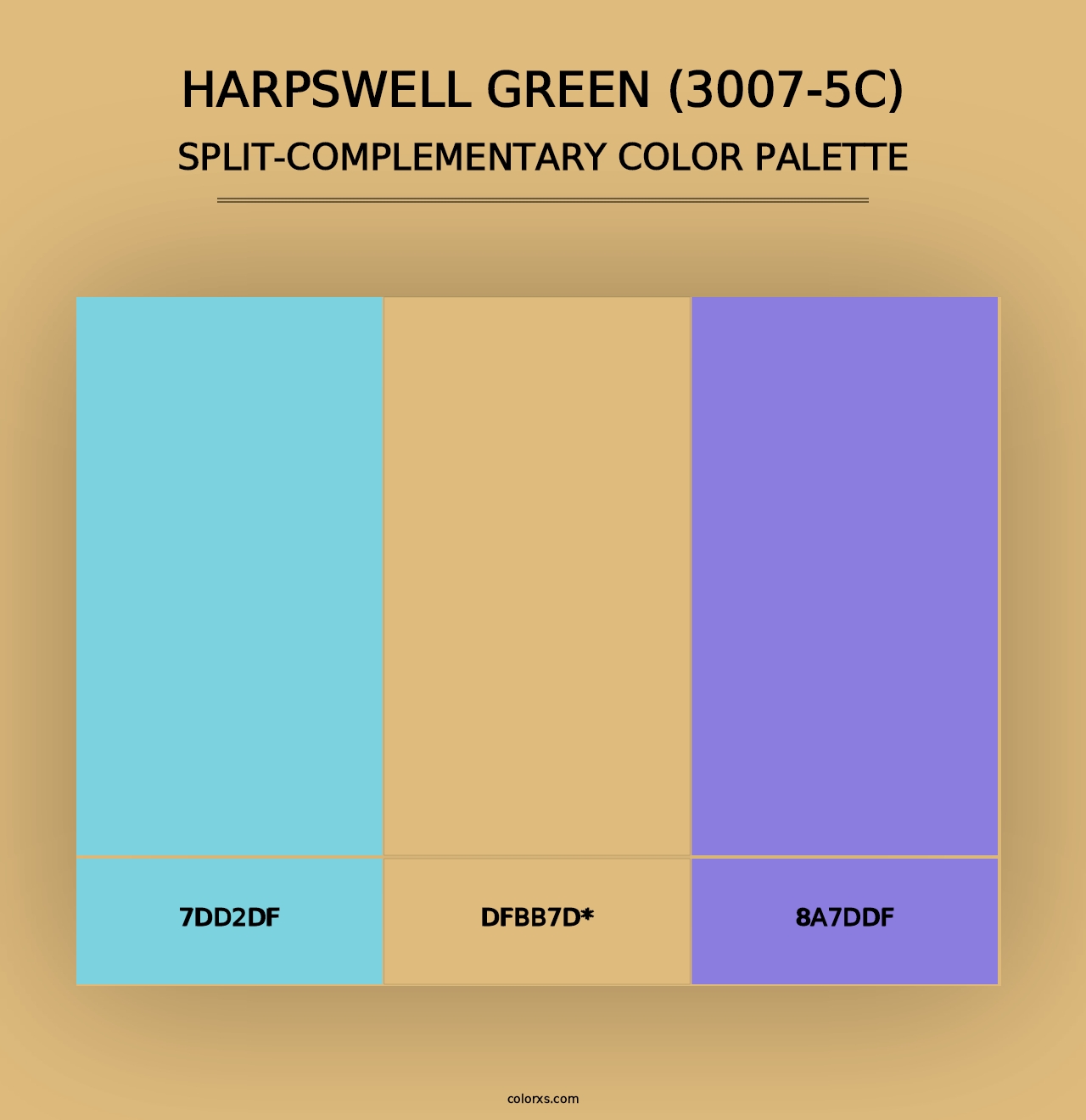 Harpswell Green (3007-5C) - Split-Complementary Color Palette