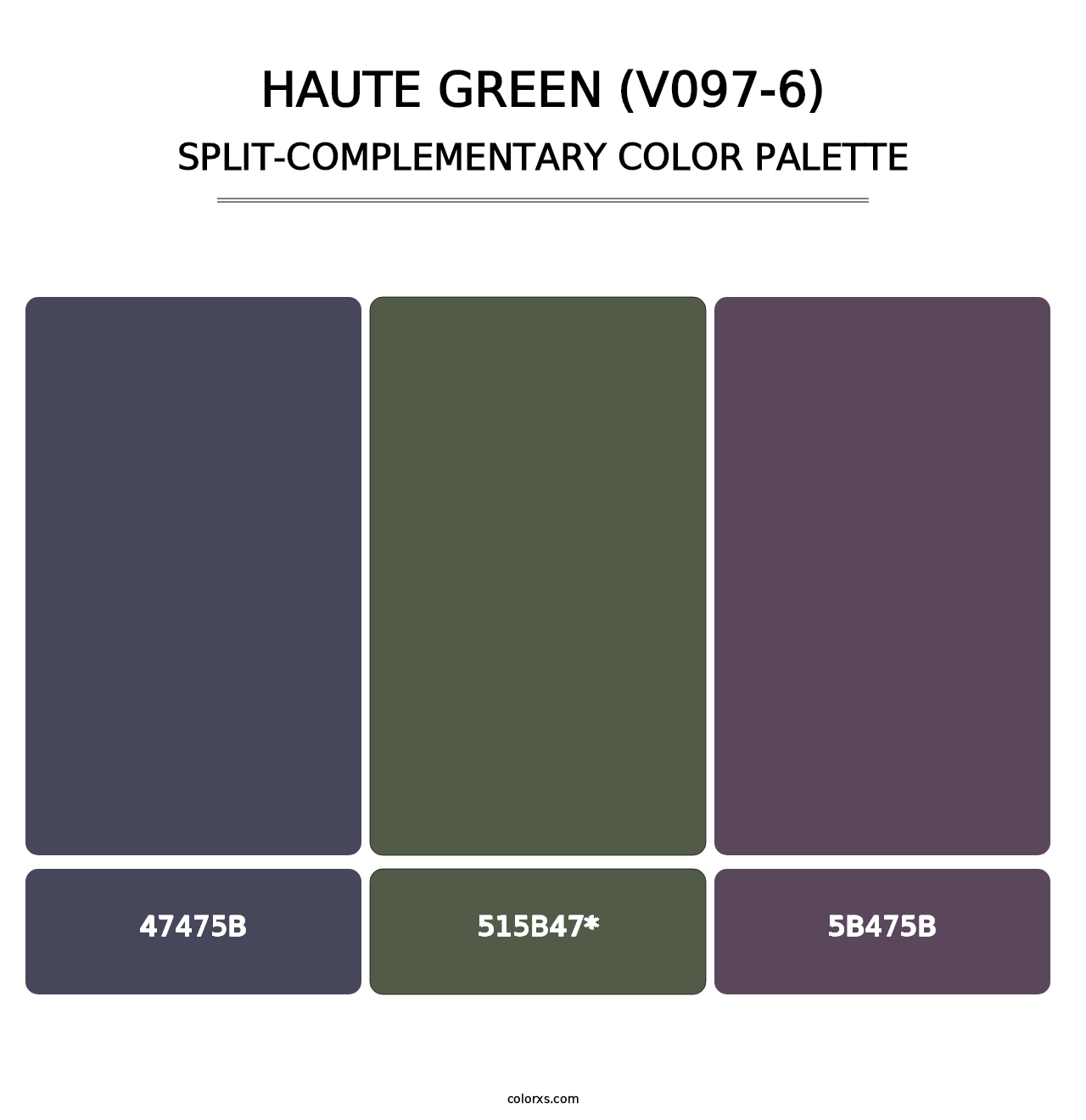 Haute Green (V097-6) - Split-Complementary Color Palette