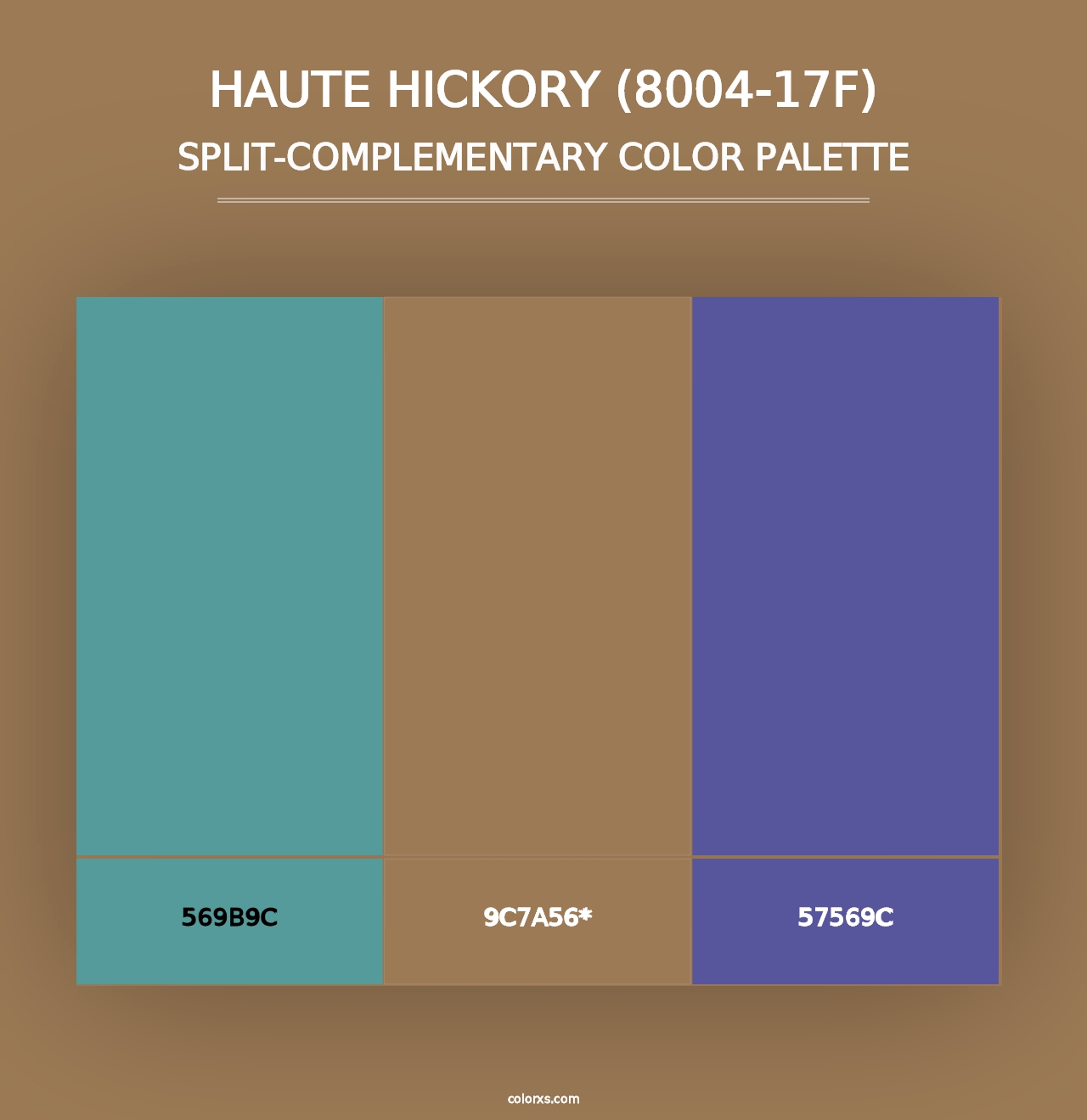 Haute Hickory (8004-17F) - Split-Complementary Color Palette