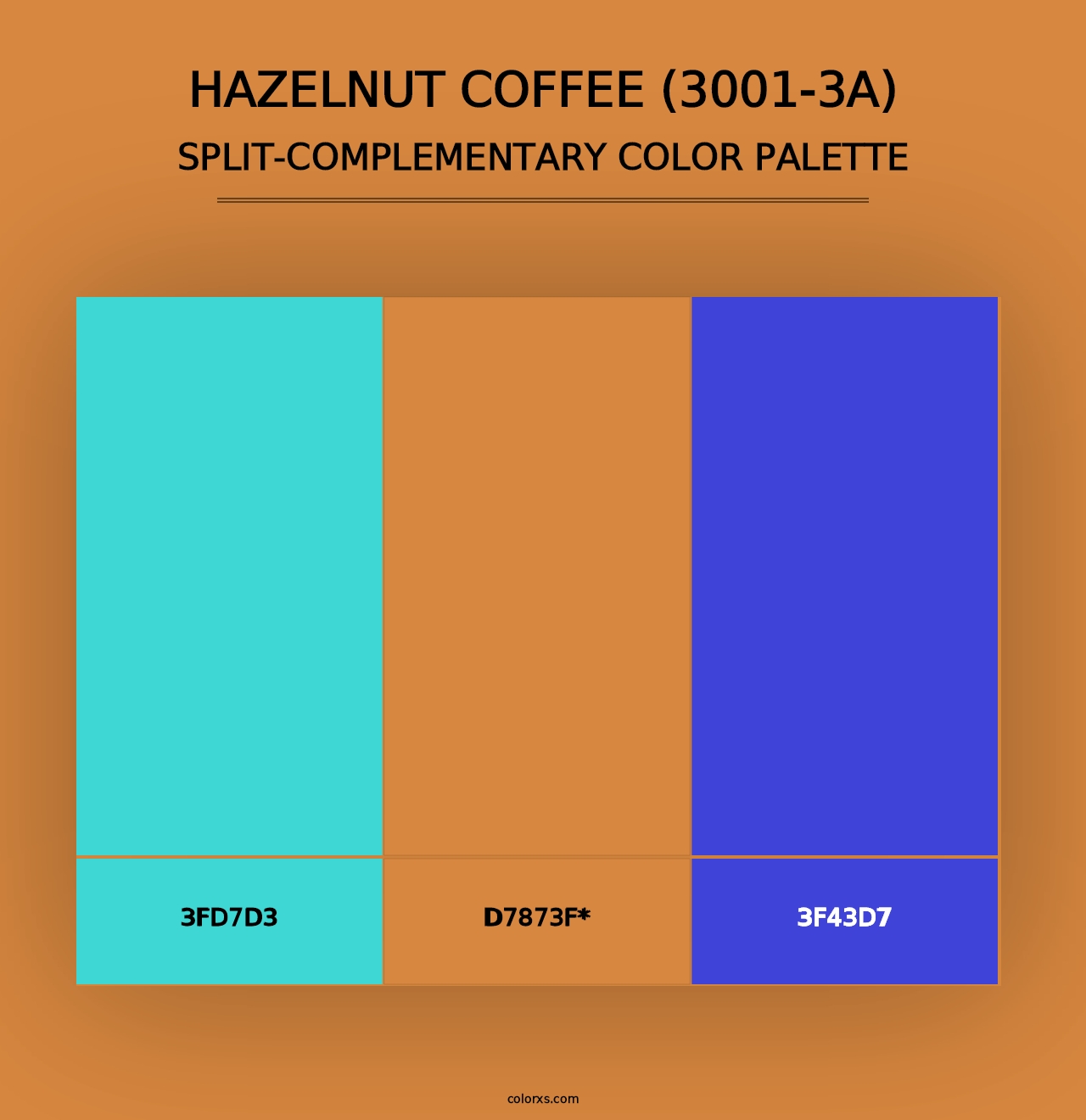 Hazelnut Coffee (3001-3A) - Split-Complementary Color Palette