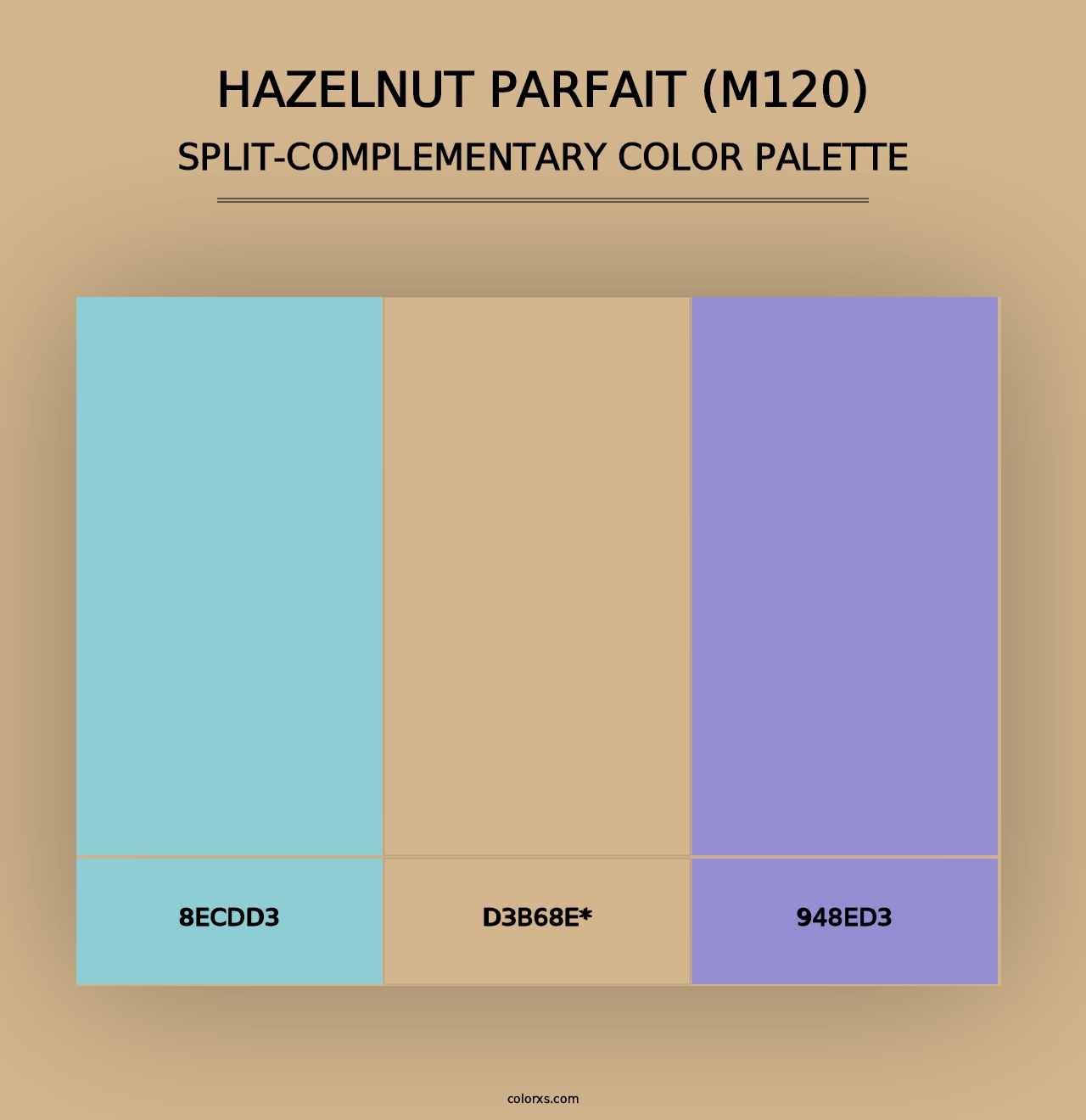 Hazelnut Parfait (M120) - Split-Complementary Color Palette