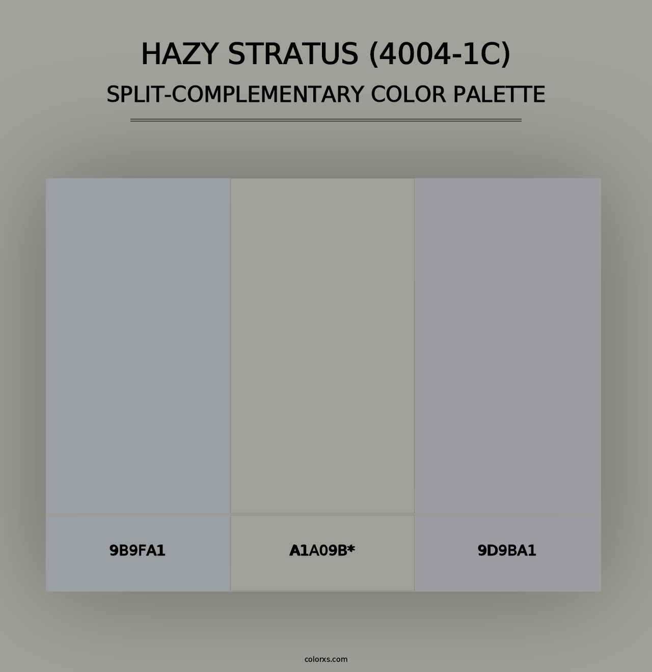 Hazy Stratus (4004-1C) - Split-Complementary Color Palette