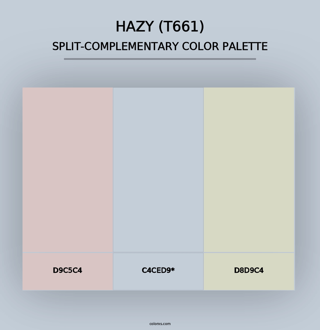 Hazy (T661) - Split-Complementary Color Palette